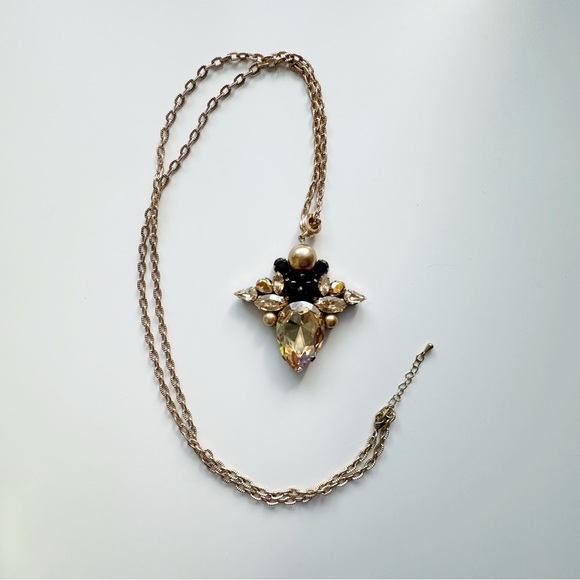 Handmade crystal pendant with chain - Picture 2 of 5